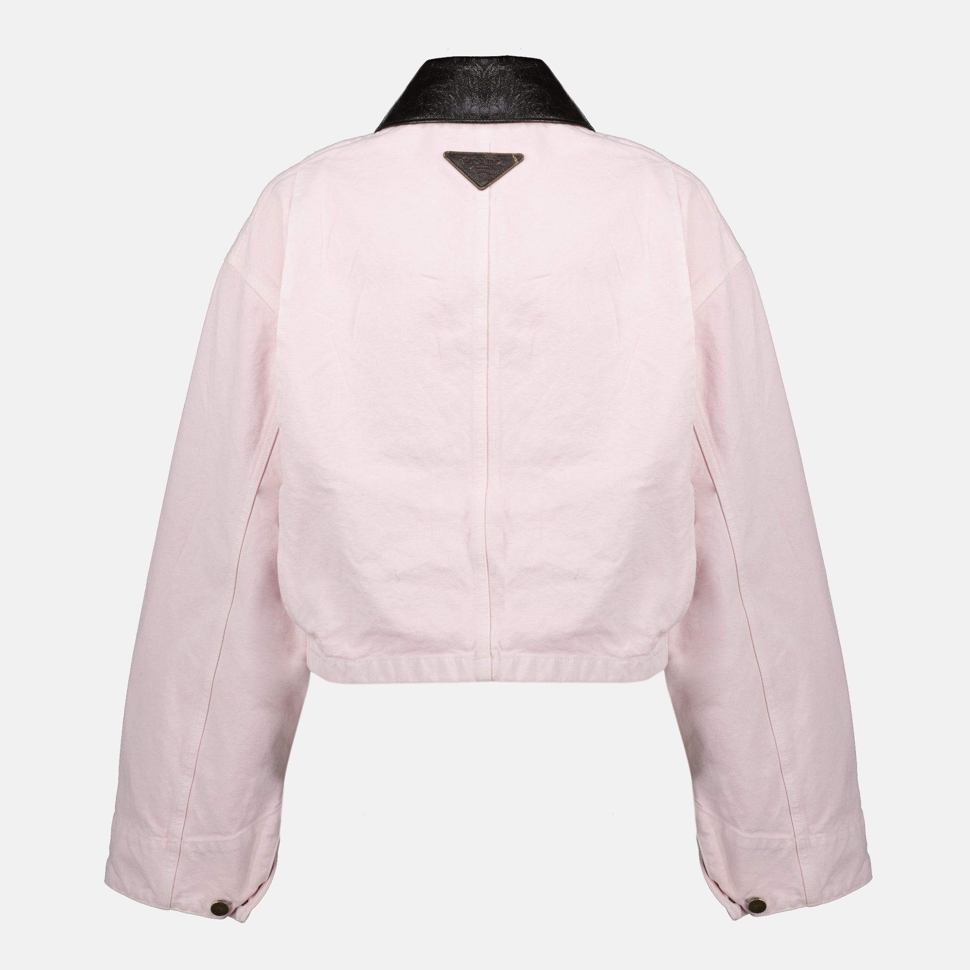 Image of Pink Denim Jacket by Prada for Women - Season Spring-Summer 2026 - Back View