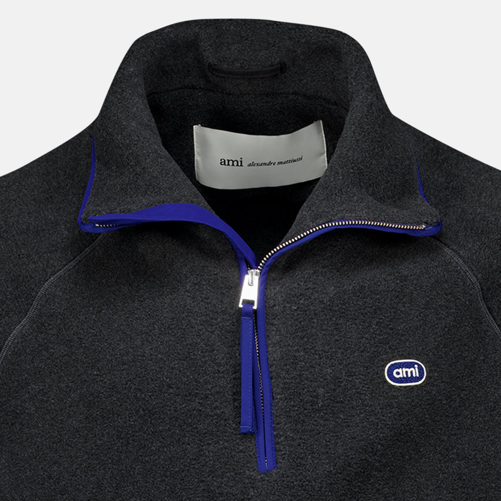 Felpa grigio con zip
