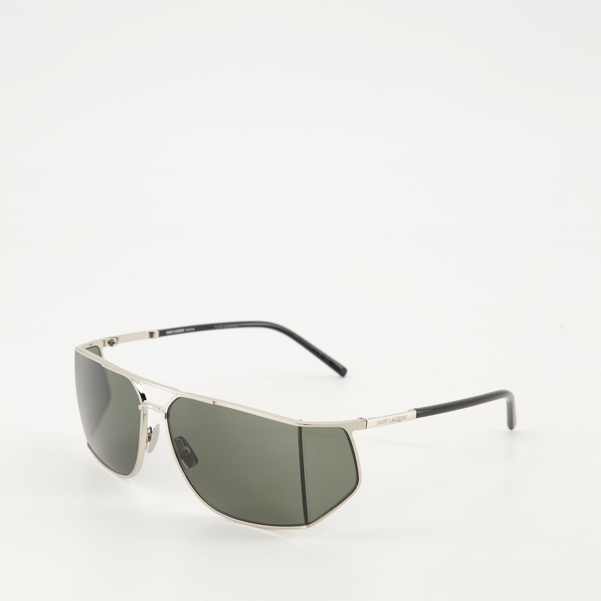 Saint Laurent sunglasses, silver SL 750, unisex fashion eyewear, luxury sunglasses, designer shades