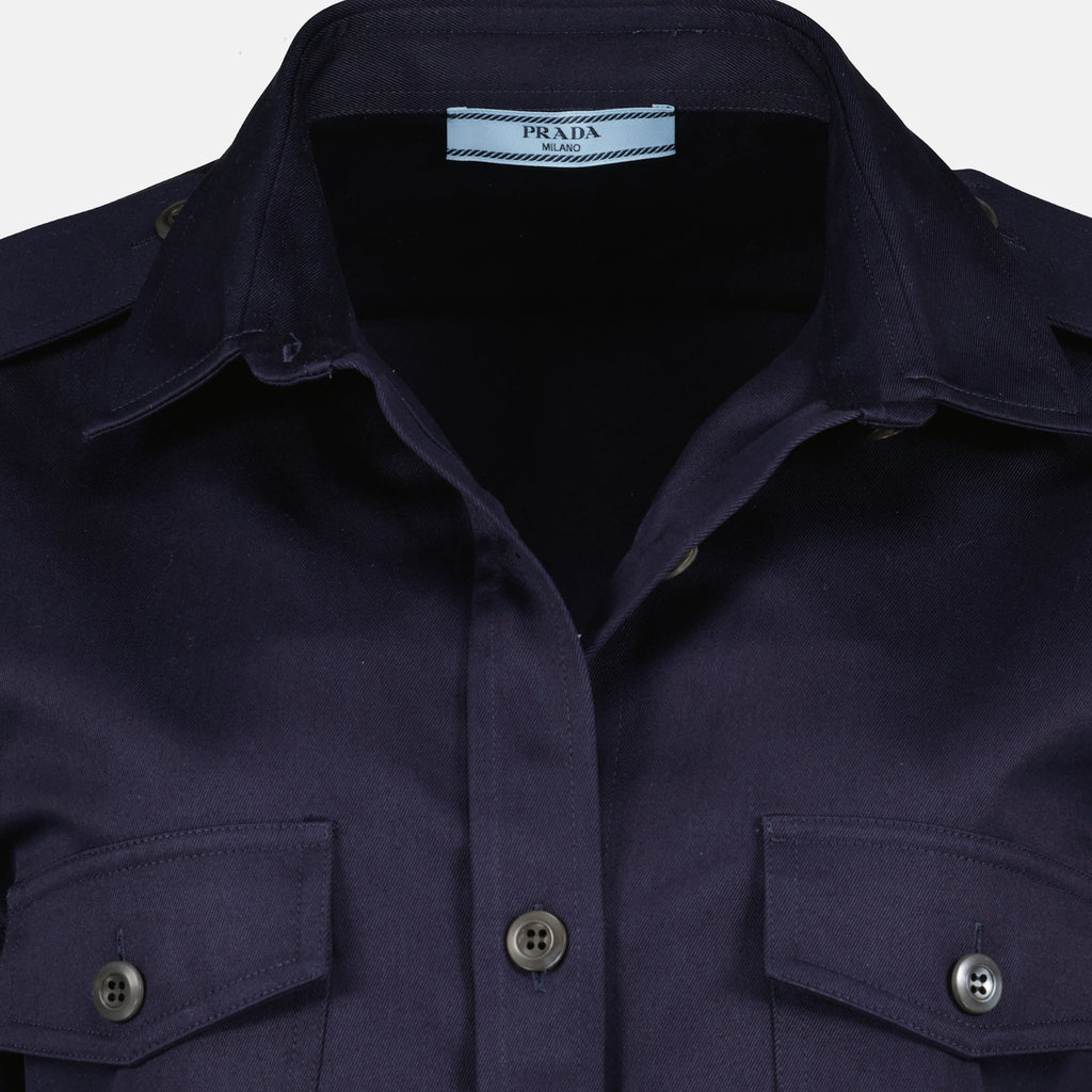 Image of Pocket Shirt by Prada for Women - Season Spring-Summer 2026 - Detail View 1