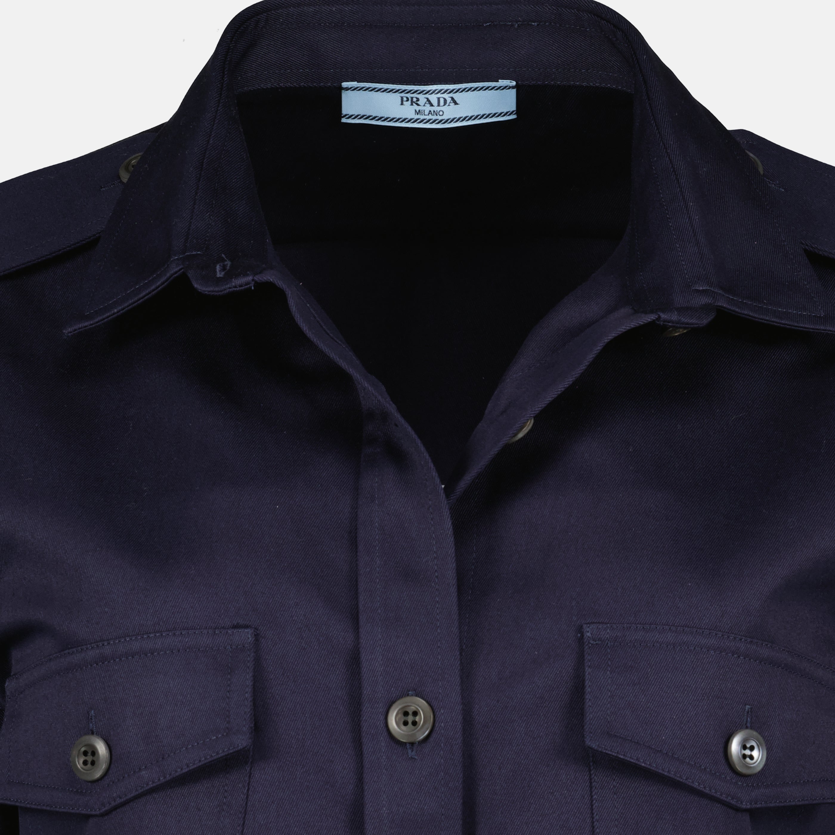 Image of Pocket Shirt by Prada for Women - Season Spring-Summer 2026 - Detail View 1