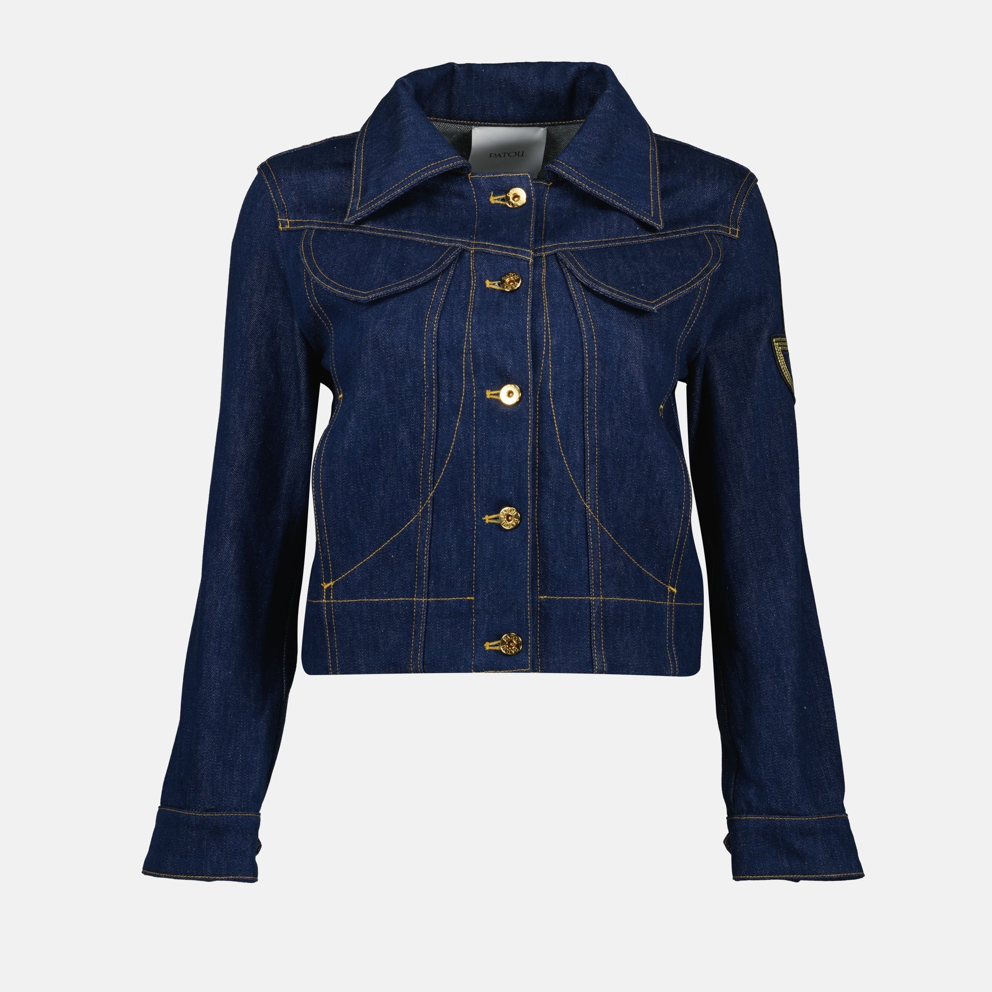 denim jacket, Patou, blue jacket, embroidered denim, Autumn-Winter 2025