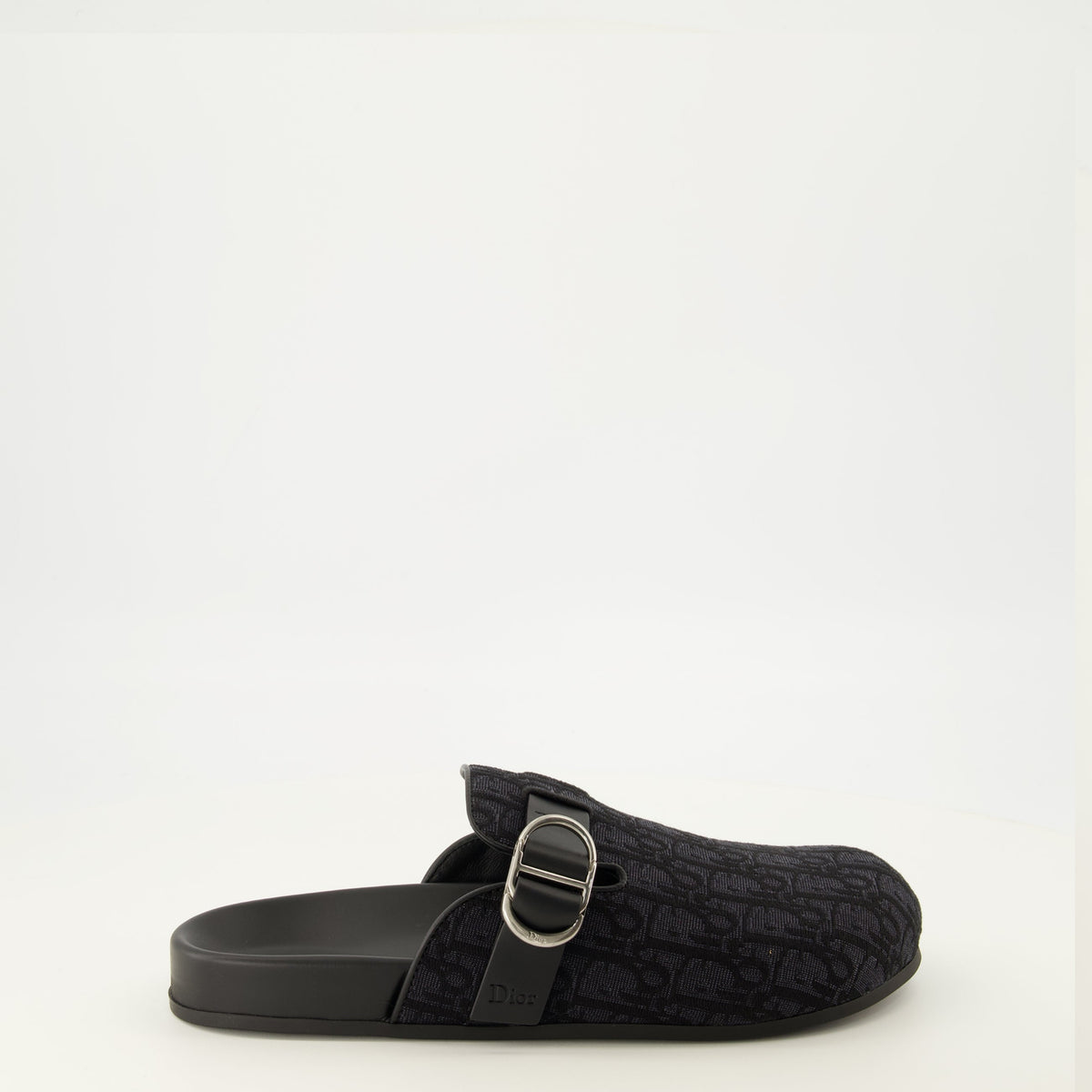 Mules de piel negra