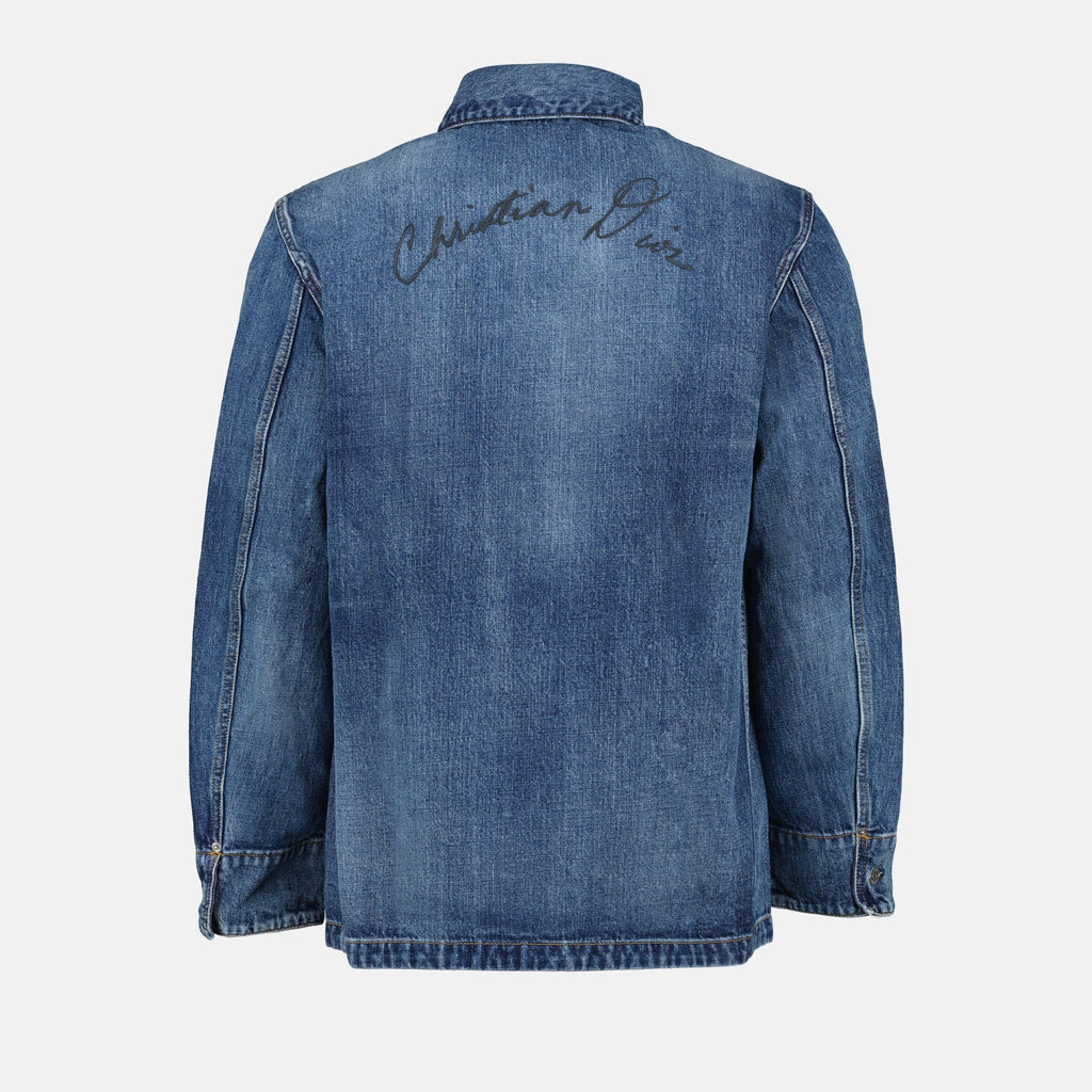 Dior denim jacket, luxury denim, blue denim jacket, Dior Autumn-Winter 2024, premium denim outerwear