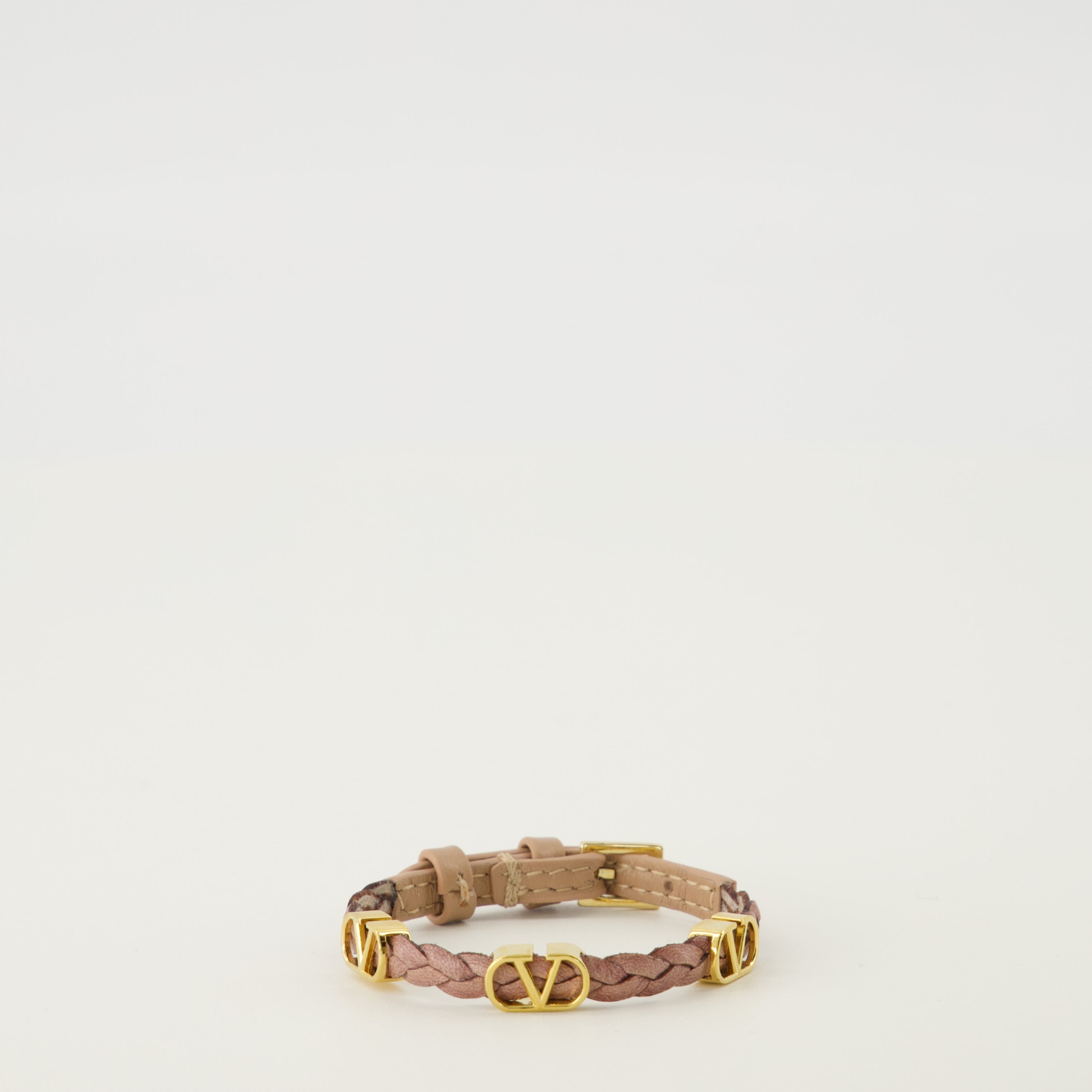 Image of Vlogo Leather Bracelet by Valentino Garavani for Women - Season Spring-Summer 2026 - Front View