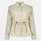 Immagine della camicia in popeline beige di Max Mara per donne - Stagione primavera-estate 2026 - Vista frontale