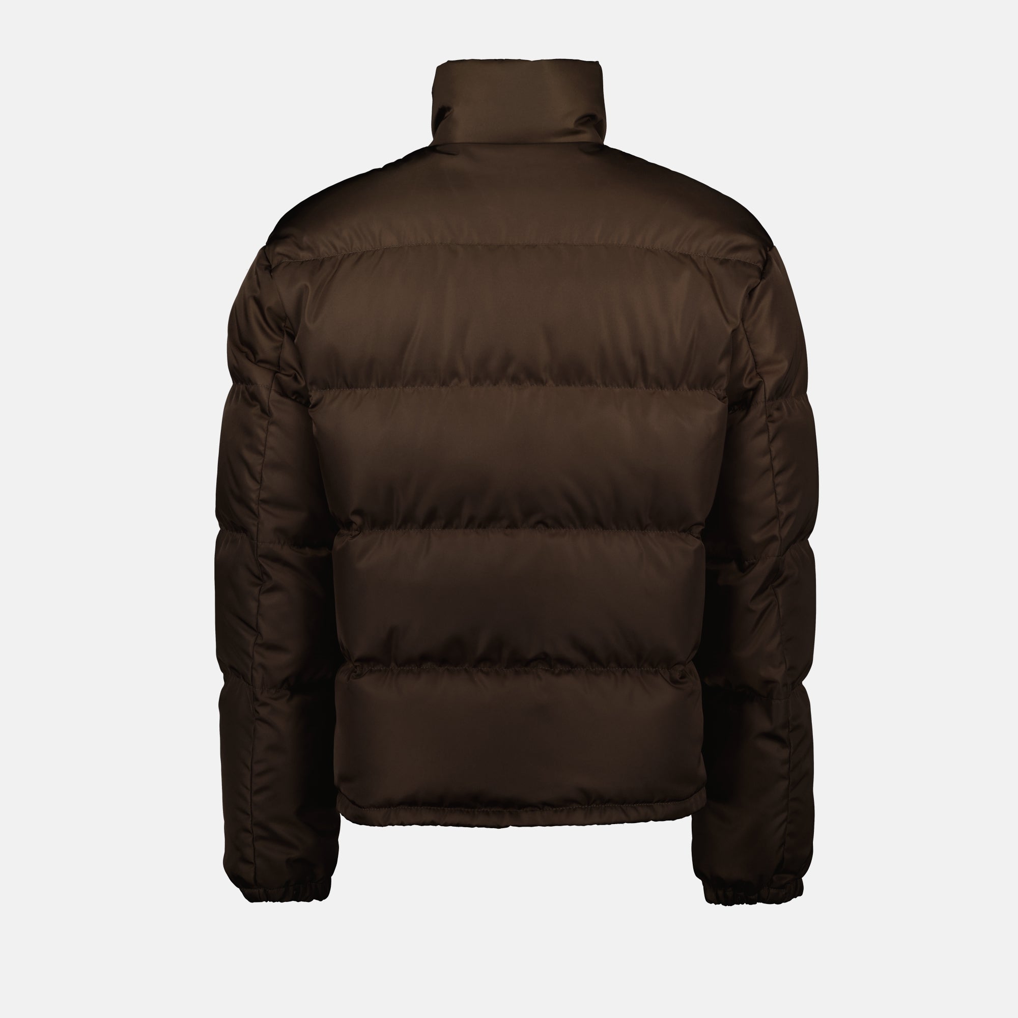 Prada jacket, nylon down jacket, men's outerwear, brown jacket, autumn winter collection