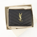 card holder, Cassandre, Saint Laurent, designer accessories, textured leather