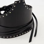 black leather belt, corset belt, Iro belt, women's accessories, stylish belt