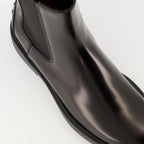 Imagen de botines de cuero negro de Tod's para mujeres - Temporada Otoño-Invierno 2025 - Vista de detalle superior