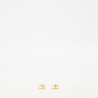 VLogo earrings, Valentino Garavani, golden stud earrings, metal earrings, luxury accessories