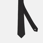 luxury tie, Dior tie, black silk tie, jacquard tie, CD Diamond pattern