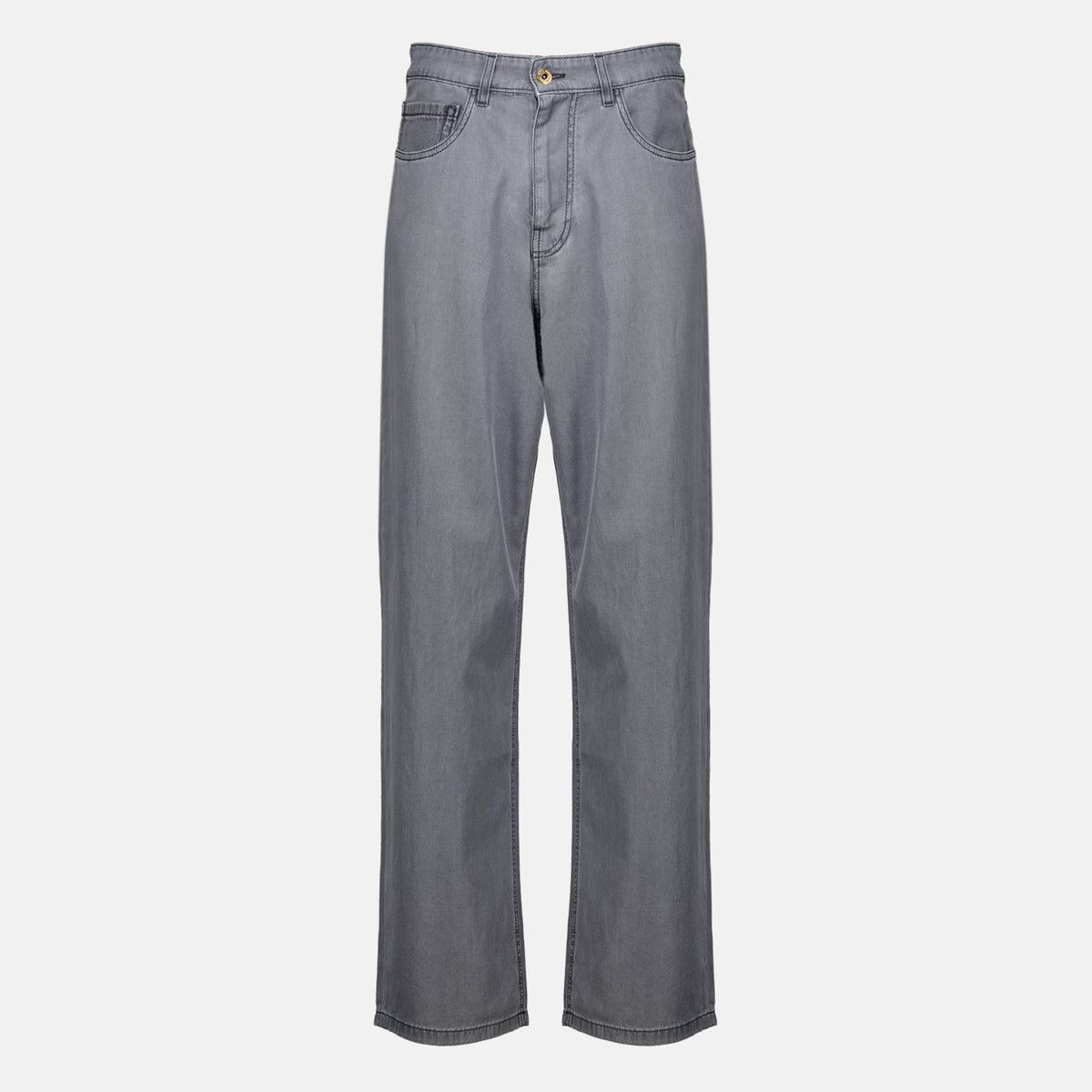 Jeans en Denim Chambray Gris