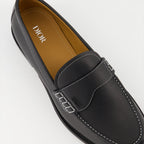 Dior Granville Moccasins, Grain Leather Moccasins, Luxury Black Moccasins, Autumn-Winter Collection, High-End Footwear