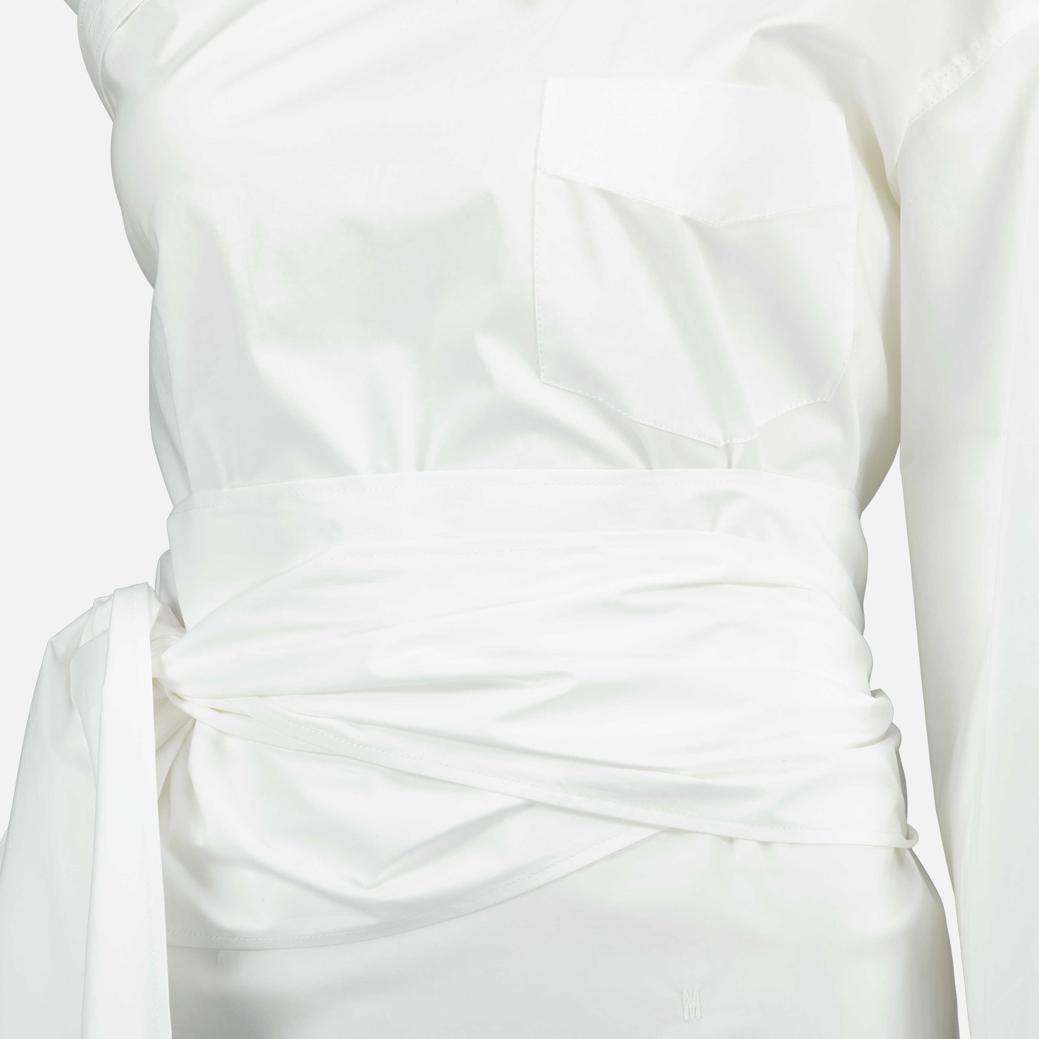 asymmetrical shirt, Moschino shirt, women's tops, stylish blouse, white shirt top