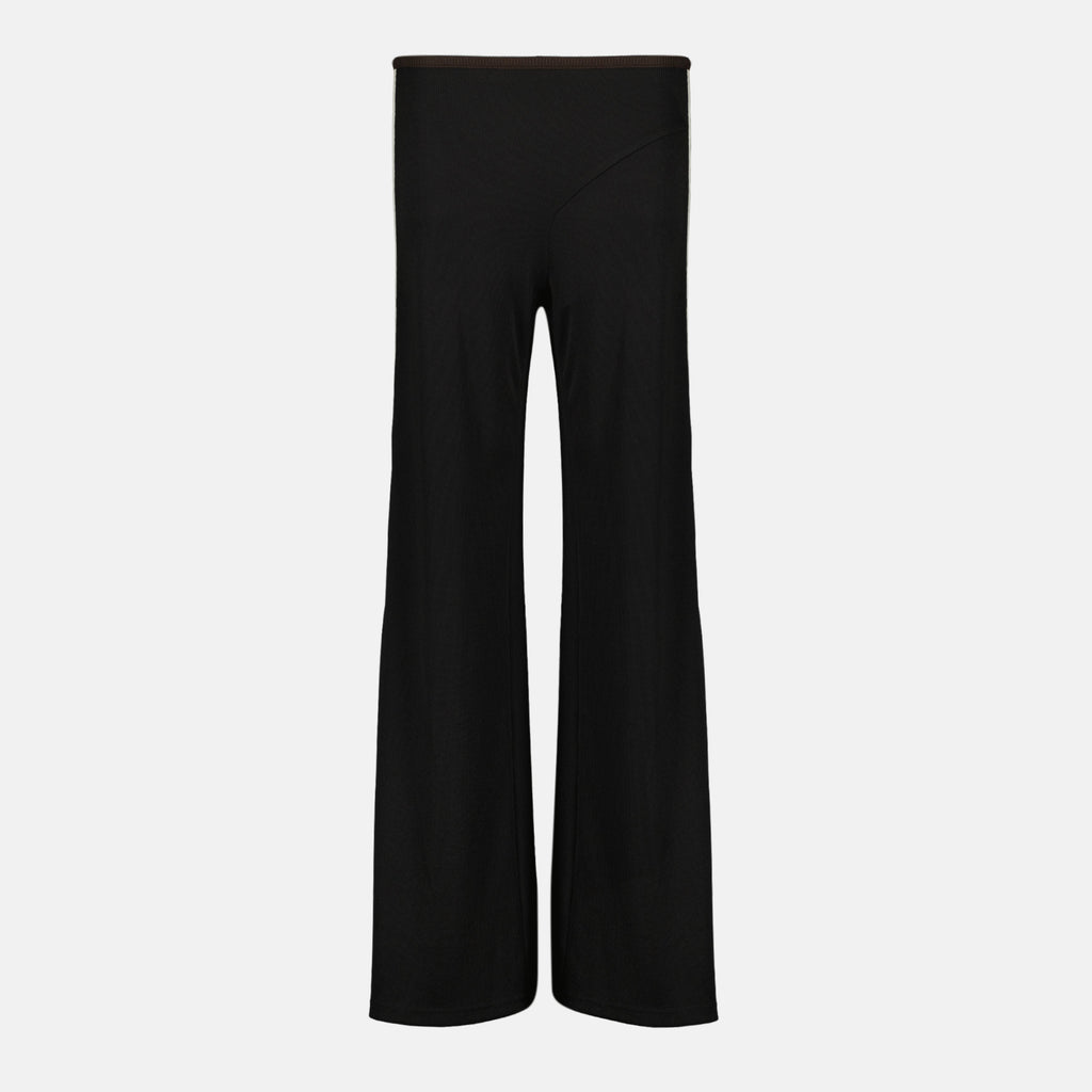 Image of Black Stripe Sweatpants by Christopher Esber for Women - Season Spring-Summer 2026 - Front View