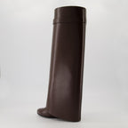 Givenchy, Shark Lock boots, brown leather boots, luxury footwear, designer boots