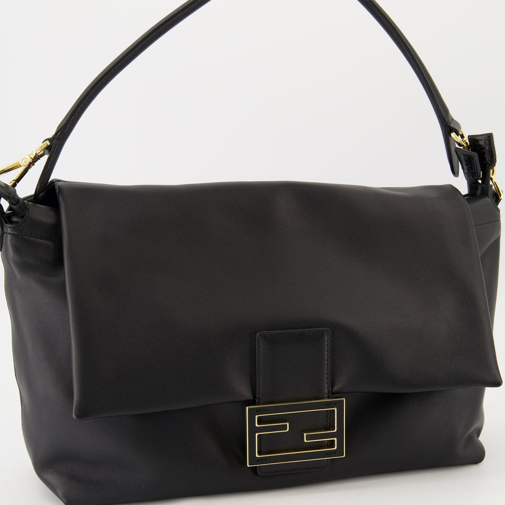 Fendi Mamma Baguette, luxury handbag, nappa leather bag, suede interior, designer accessories