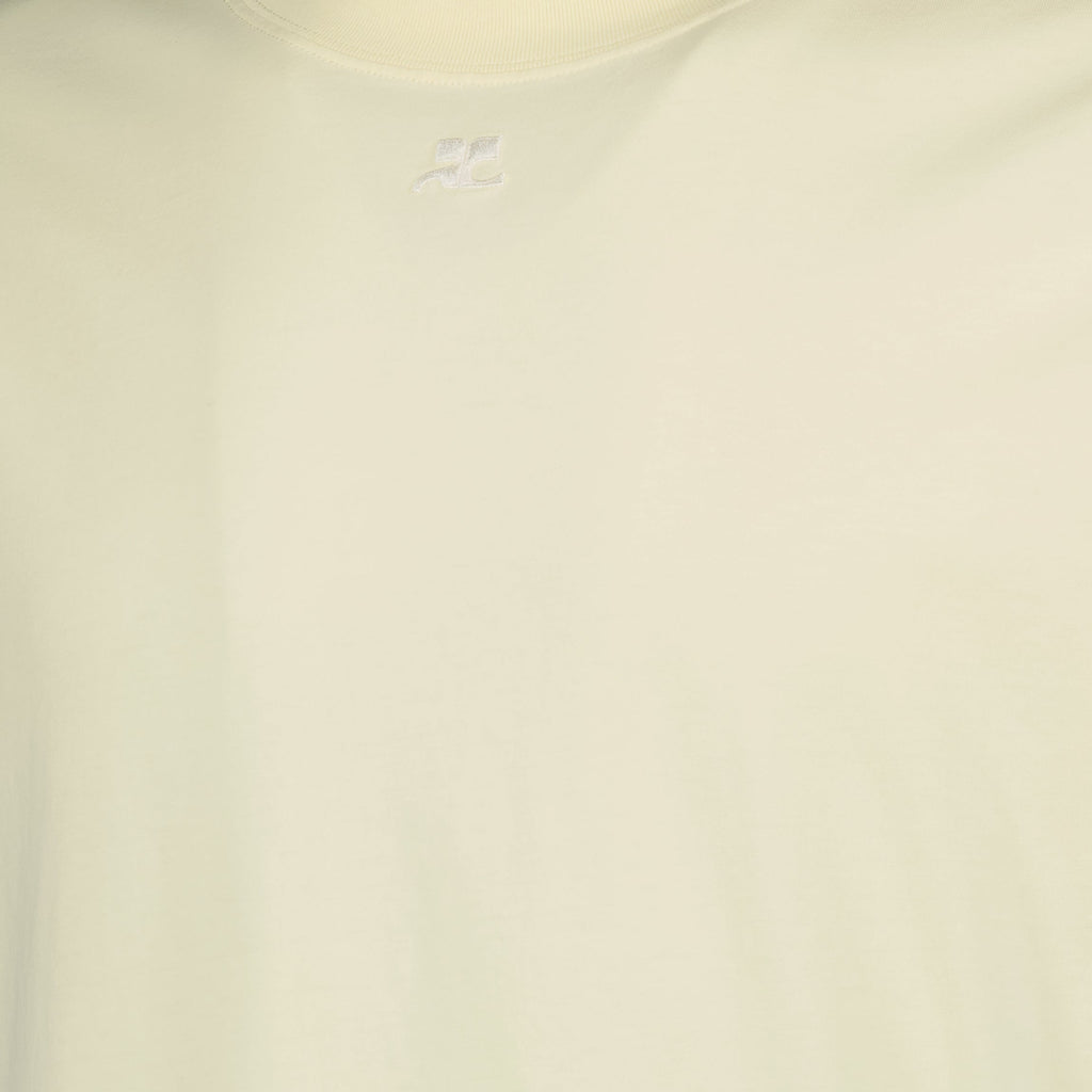 oversize yellow t shirt courreges men 15468832063868