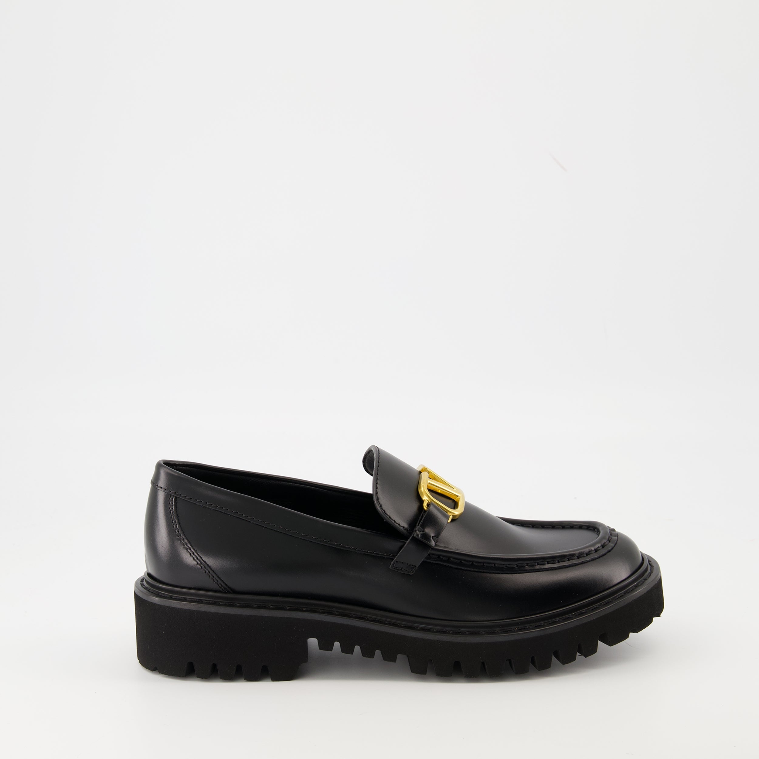 Vlogo Moccasins, Valentino footwear, glossy leather moccasins, signature design shoes, Autumn Winter 2025 collection