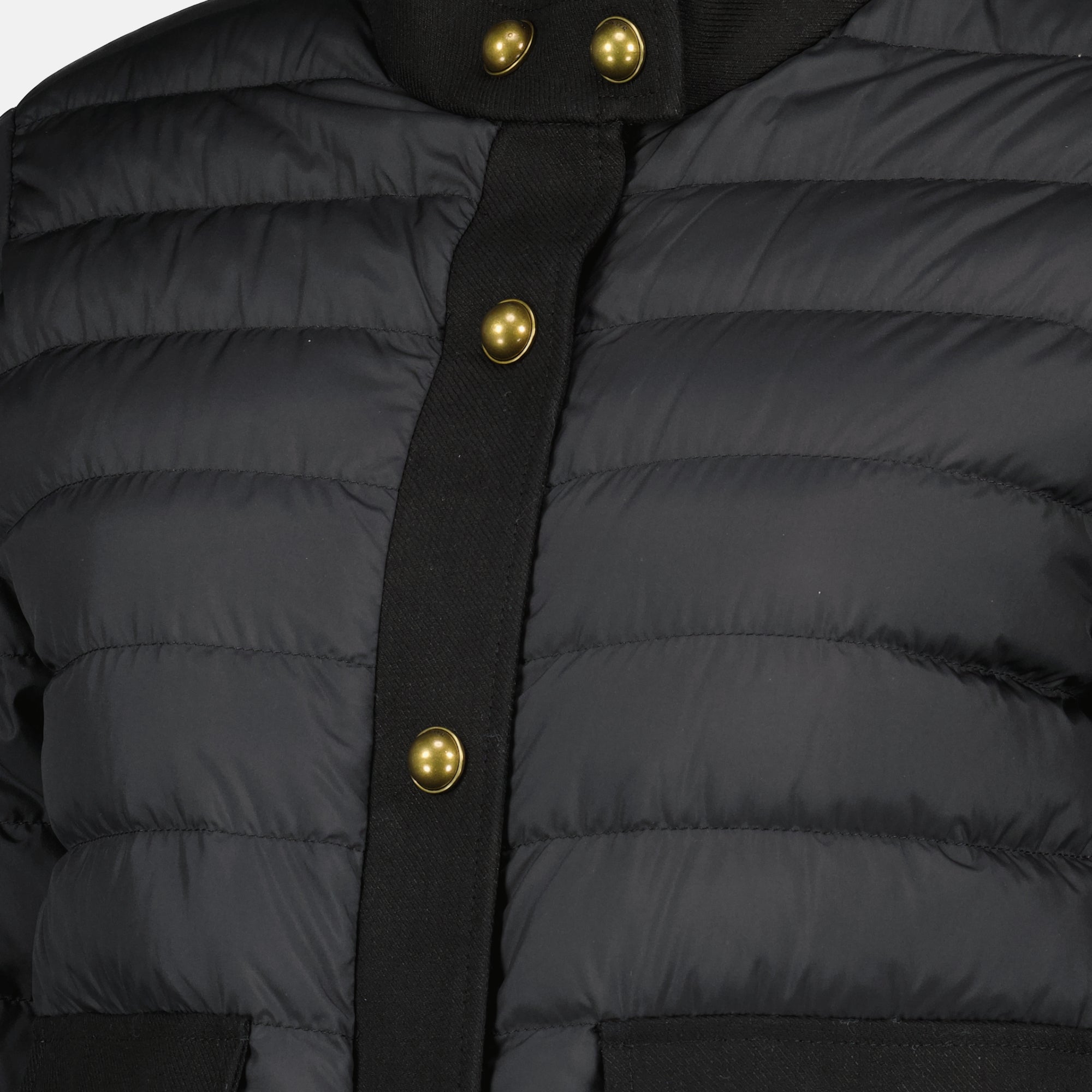 Image of Short Down Jacket Juju Black by Moncler for Women - Season Spring-Summer 2026 - Detail View 1