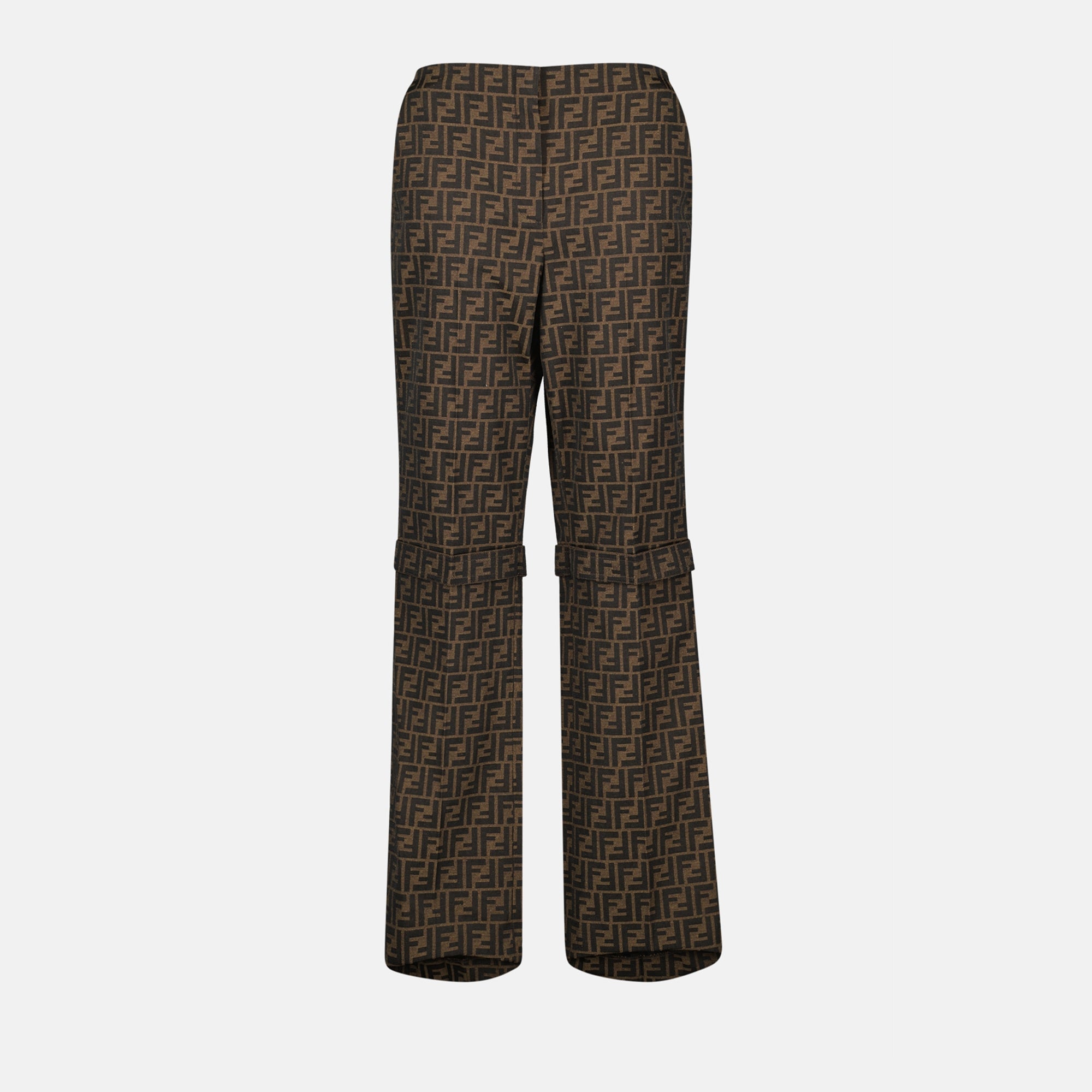 Chic Brown Pants with FF Print Fendi Women WE IN STYLE