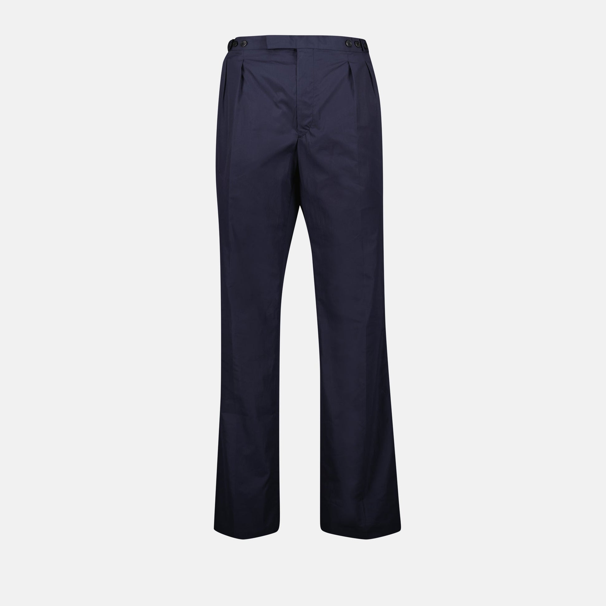 navy trousers, cotton pants, straight fit, elegant trousers, men's fashion