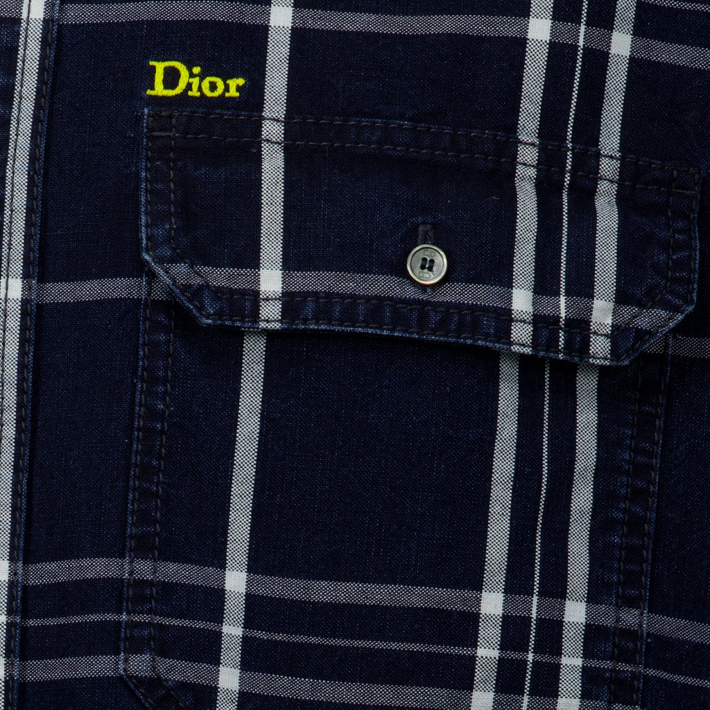 Camisa de Cuadros Azul Sobredimensionada