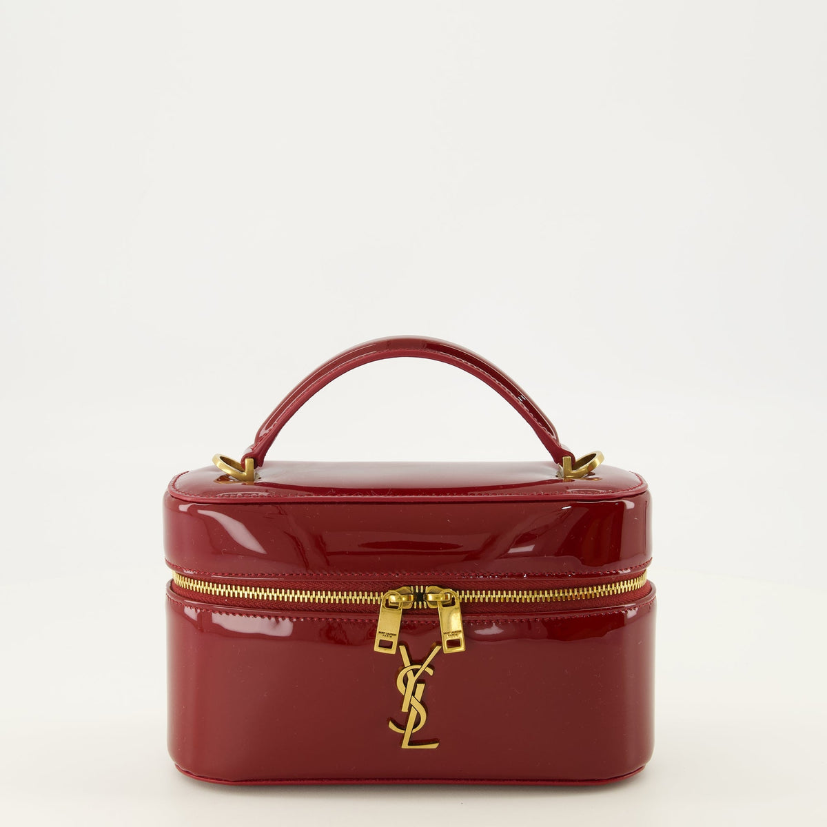 Borsa vanity Gaby in pelle verniciata rossa