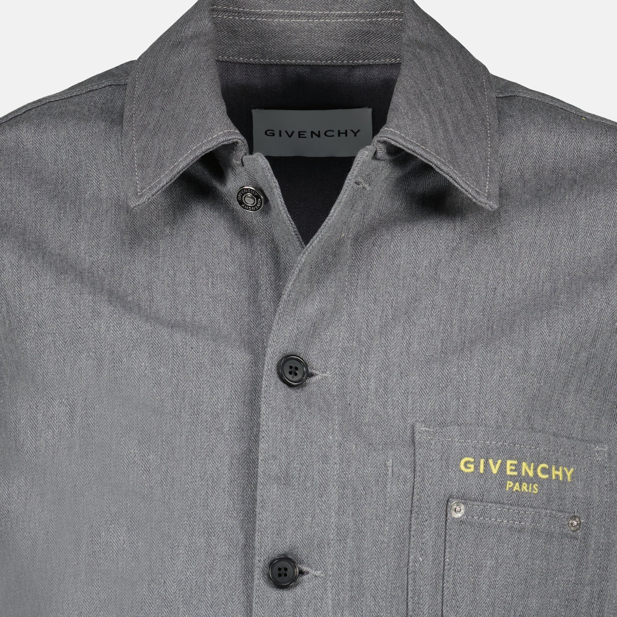 Imagen de la chaqueta de mezclilla Chevron de Givenchy para hombres - Temporada Primavera-Verano 2026 - Vista detallada del producto 3