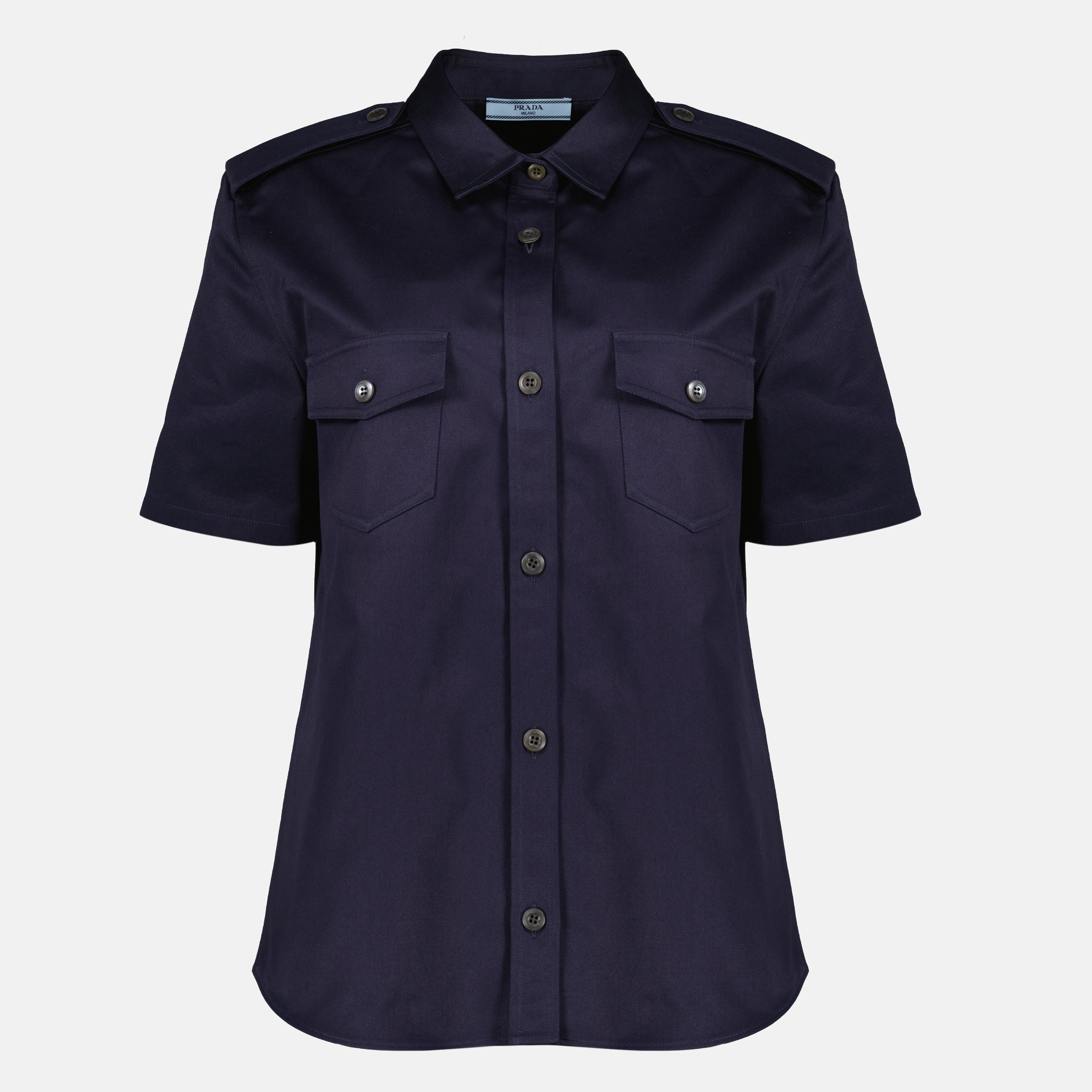 Image of Pocket Shirt by Prada for Women - Season Spring-Summer 2026 - Front View