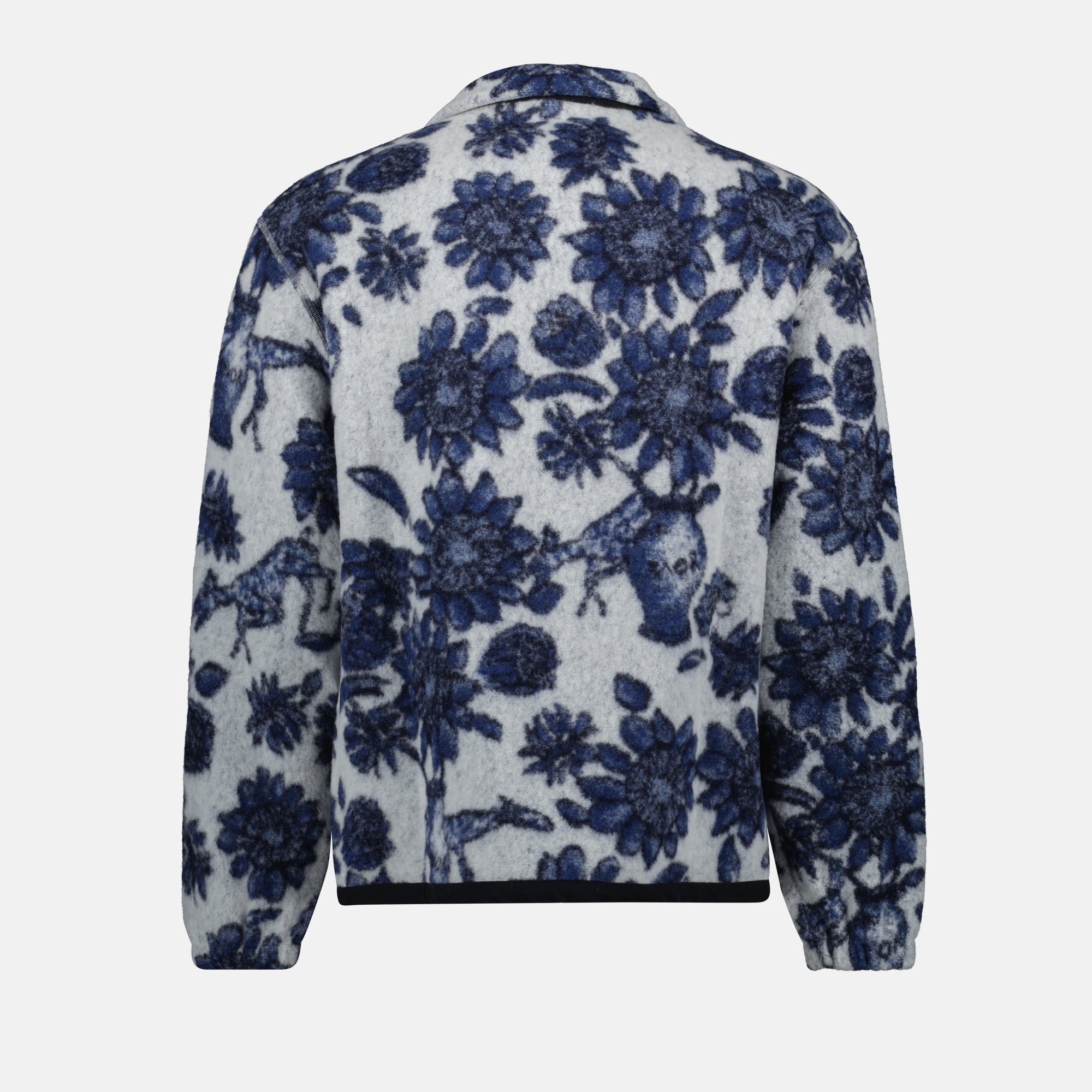 Dior sweatshirt, Hylton Nel sweatshirt, luxury wool sweatshirt, blue and white sweatshirt, contemporary fashion