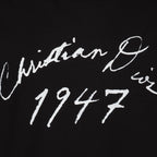 Dior T-shirt, luxury T-shirt, designer cotton T-shirt, black T-shirt, CD 1947