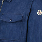 Moncler denim shirt, blue shirt, men's denim fashion, logo shirt, Spring-Summer collection
