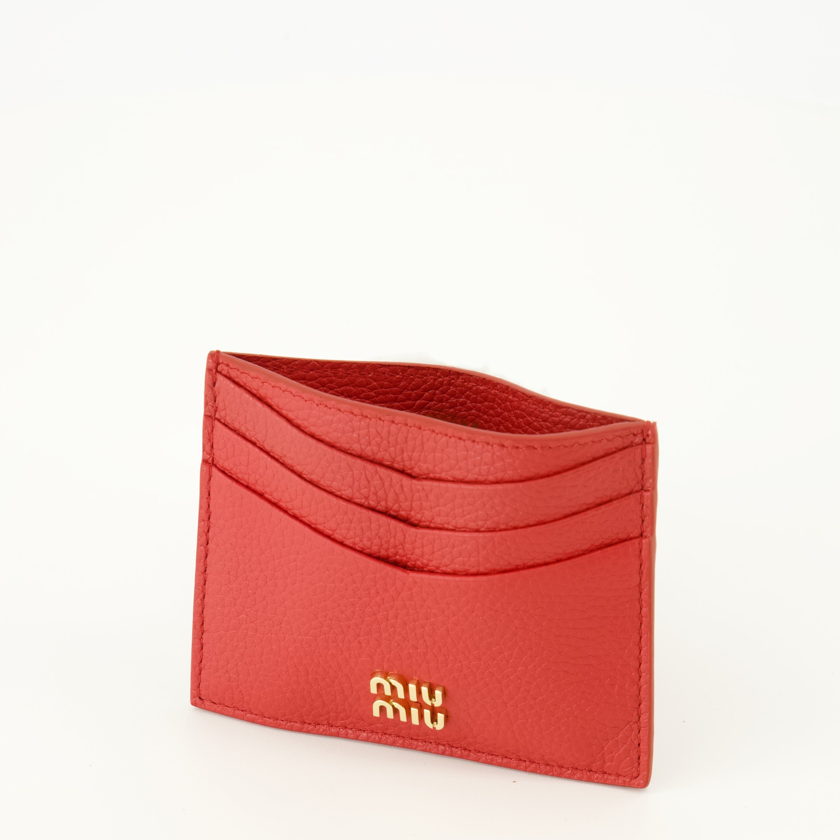 Red Leather Card Holder