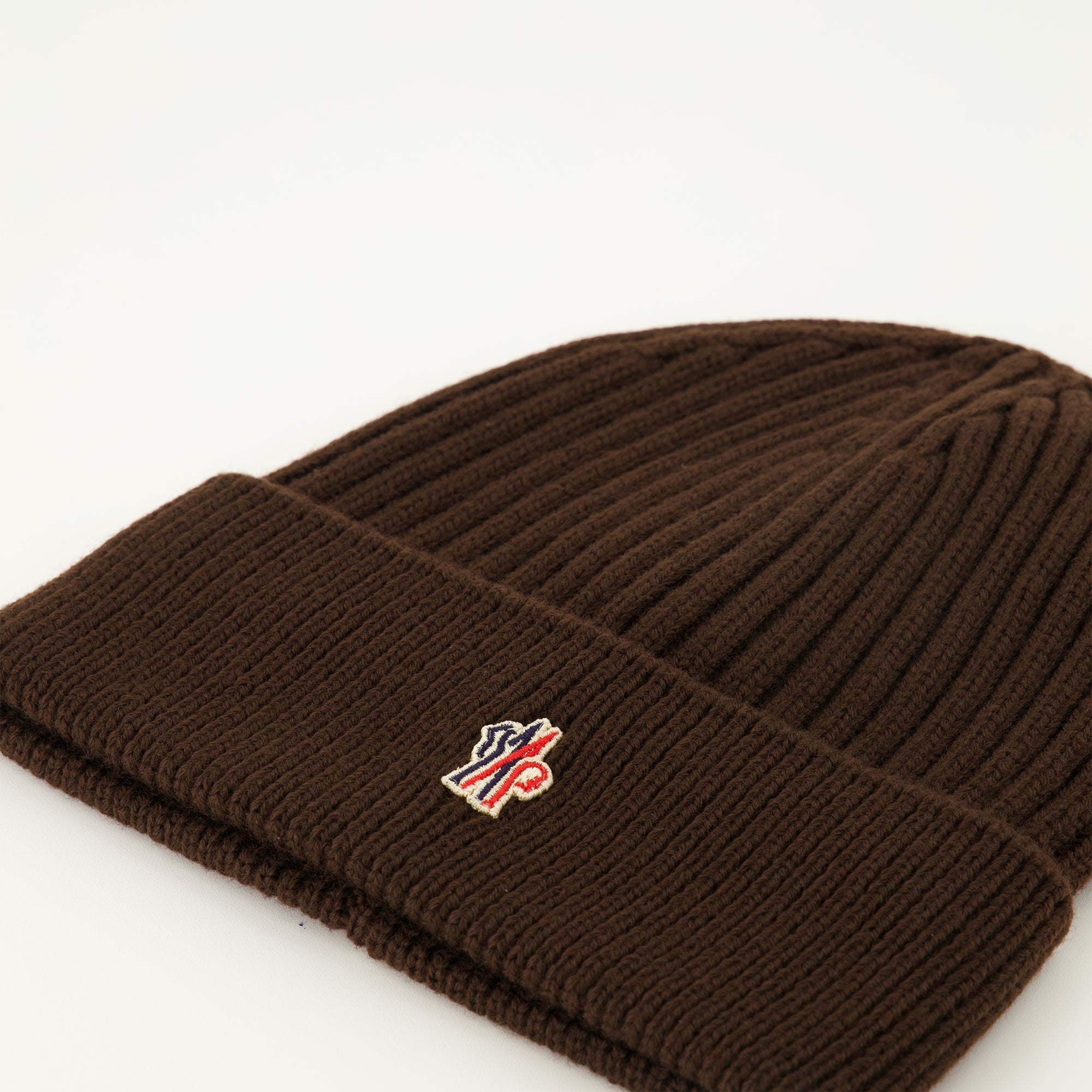 brown wool bonnet, Moncler Grenoble, Autumn-Winter collection, luxury accessories, wool headwear