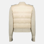 Moncler cardigan, beige teddy cardigan, women's wool cardigan, Autumn-Winter 2025 collection, luxury fashion