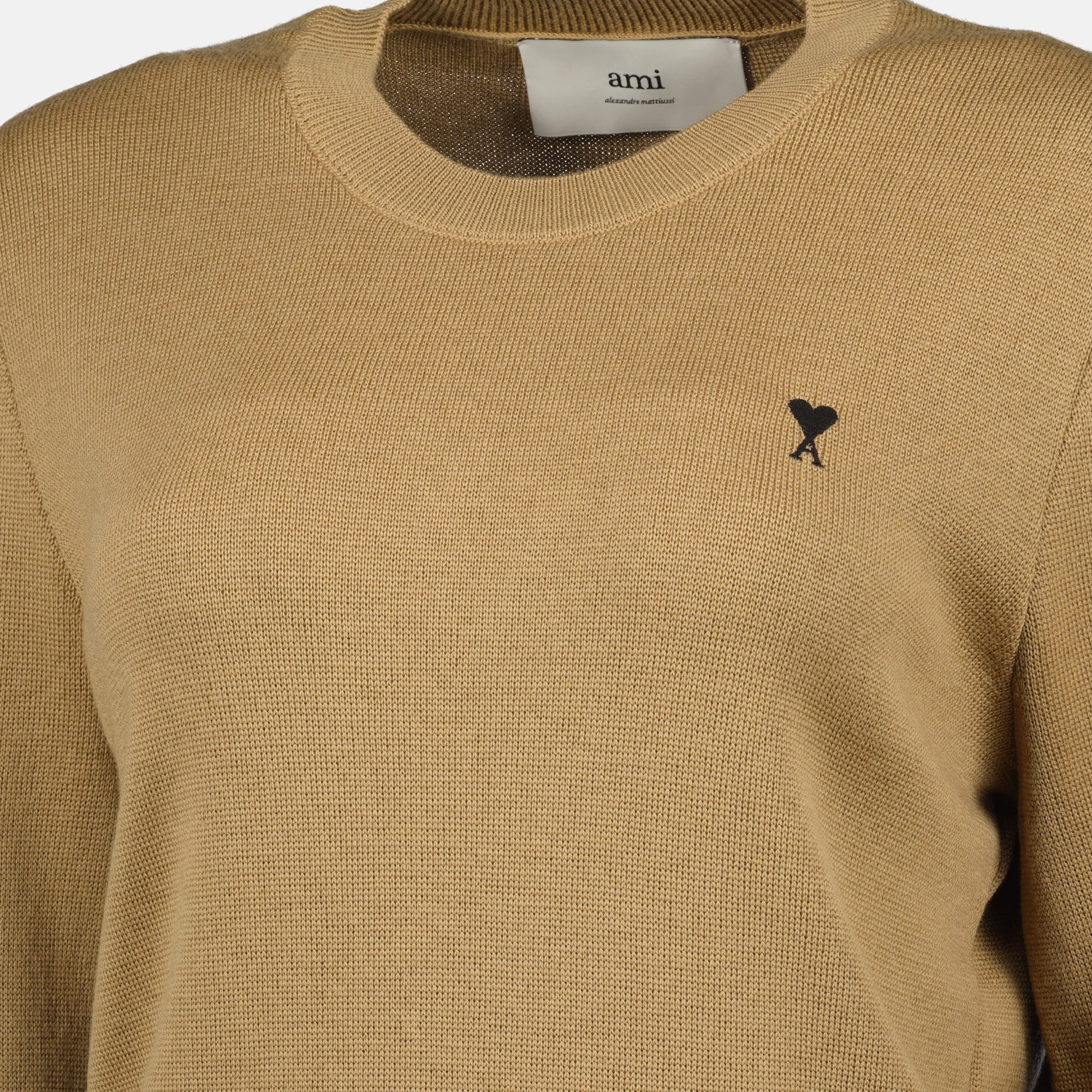 camel crewneck sweater