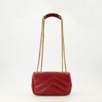 Image du Sac Mini Loulou Rouge par Saint Laurent pour Femmes - Saison Printemps-Été 2026 - Vue de Dos
