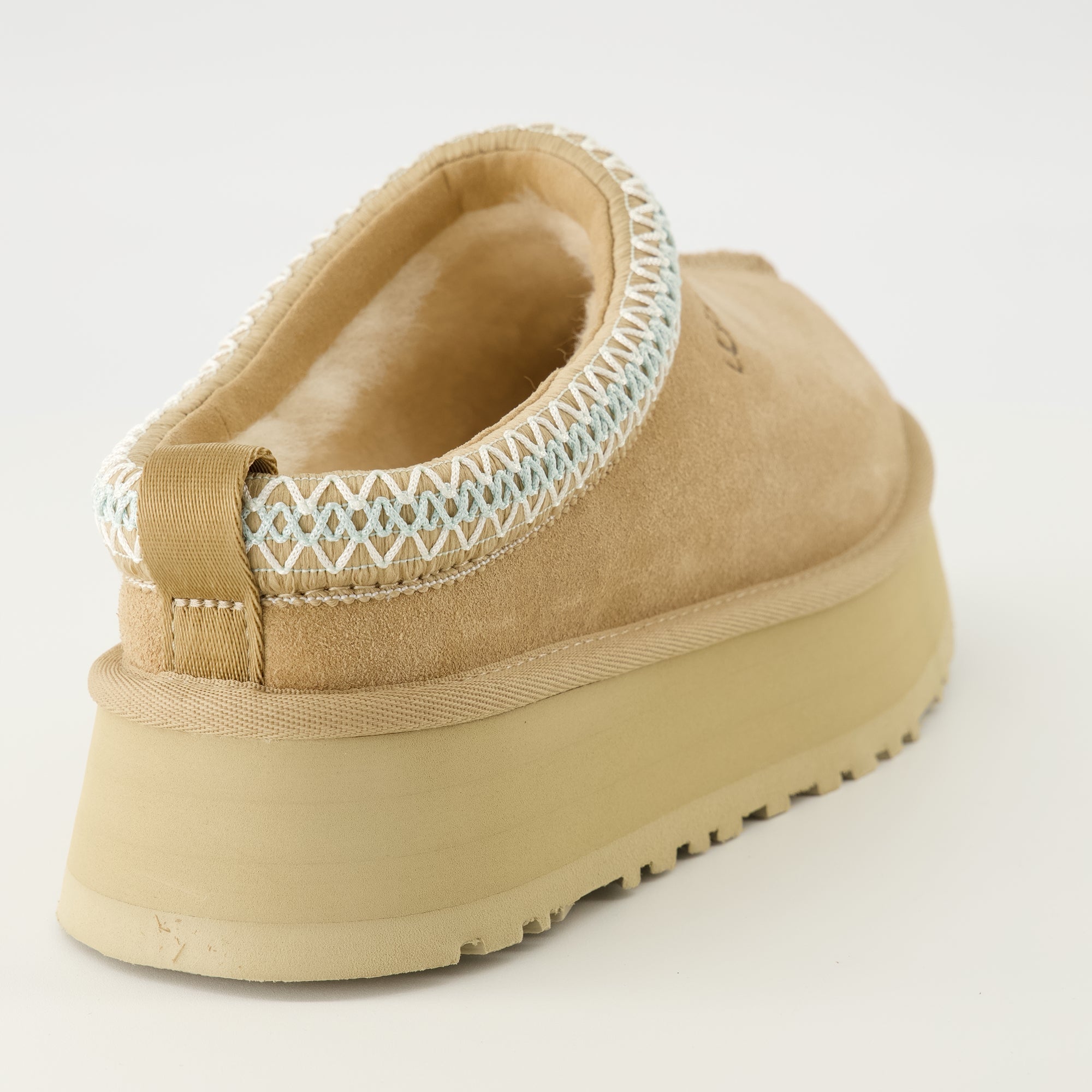 UGG Tazz II slides, beige suede slides, comfortable slip-on shoes, autumn-winter footwear, sustainable shoes