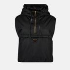 Image of Sleeveless Re-nylon Vest Black by Prada for Women - Season Spring-Summer 2025 - Front View