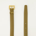 Image of Cassandre Kaki Belt by Saint Laurent for Women - Season Autumn-Winter 2025 - Detail View 2
