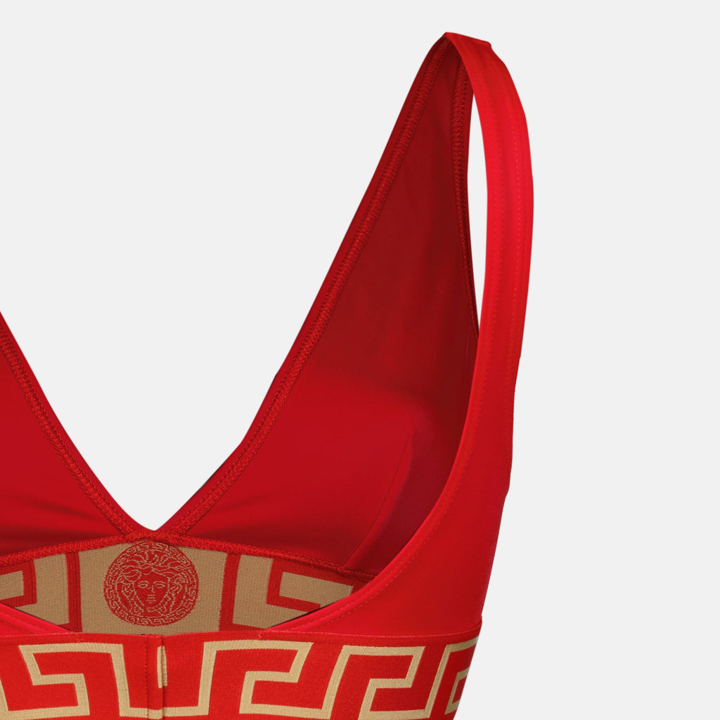 Top de Bikini Triángulo Rojo