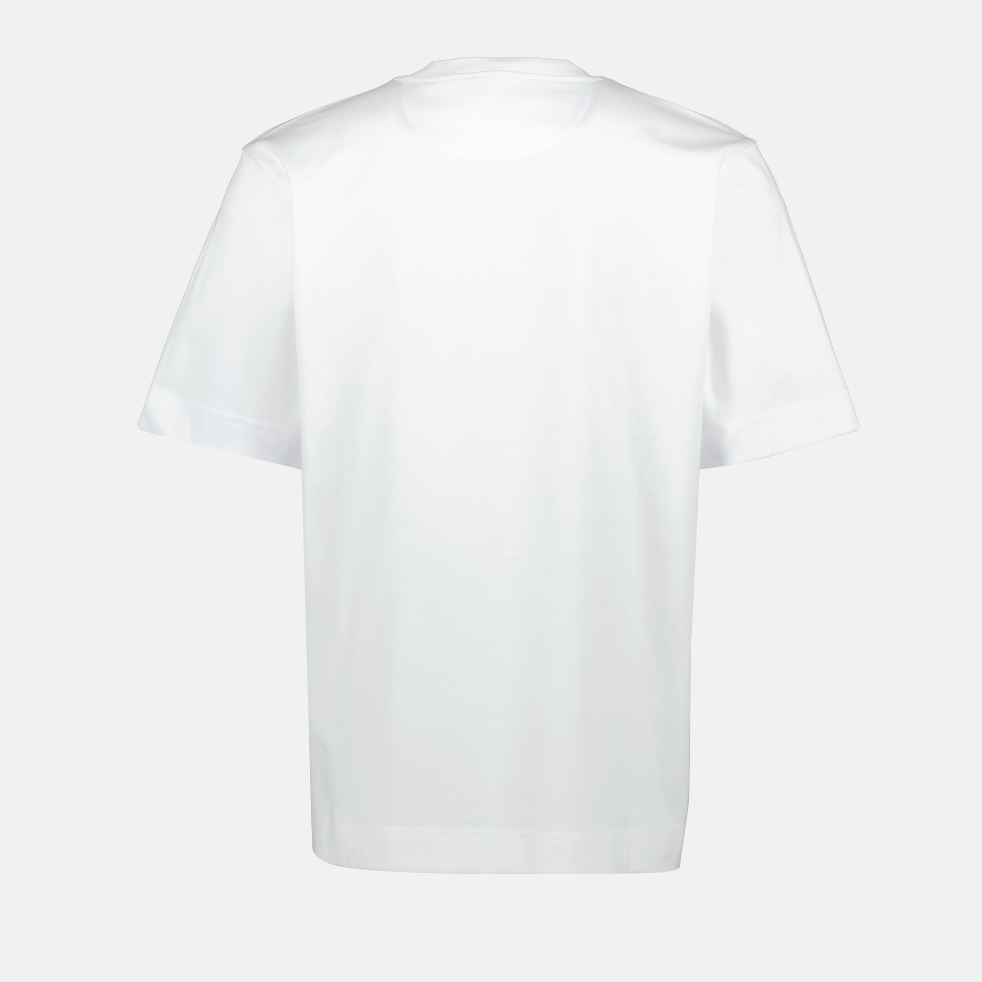 Image d'un t-shirt en coton blanc de Fendi pour hommes - Saison Printemps-Été 2025 - Vue des détails du produit 1