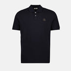 Moncler polo, navy logo polo, pique cotton polo, short sleeve polo, Men's apparel