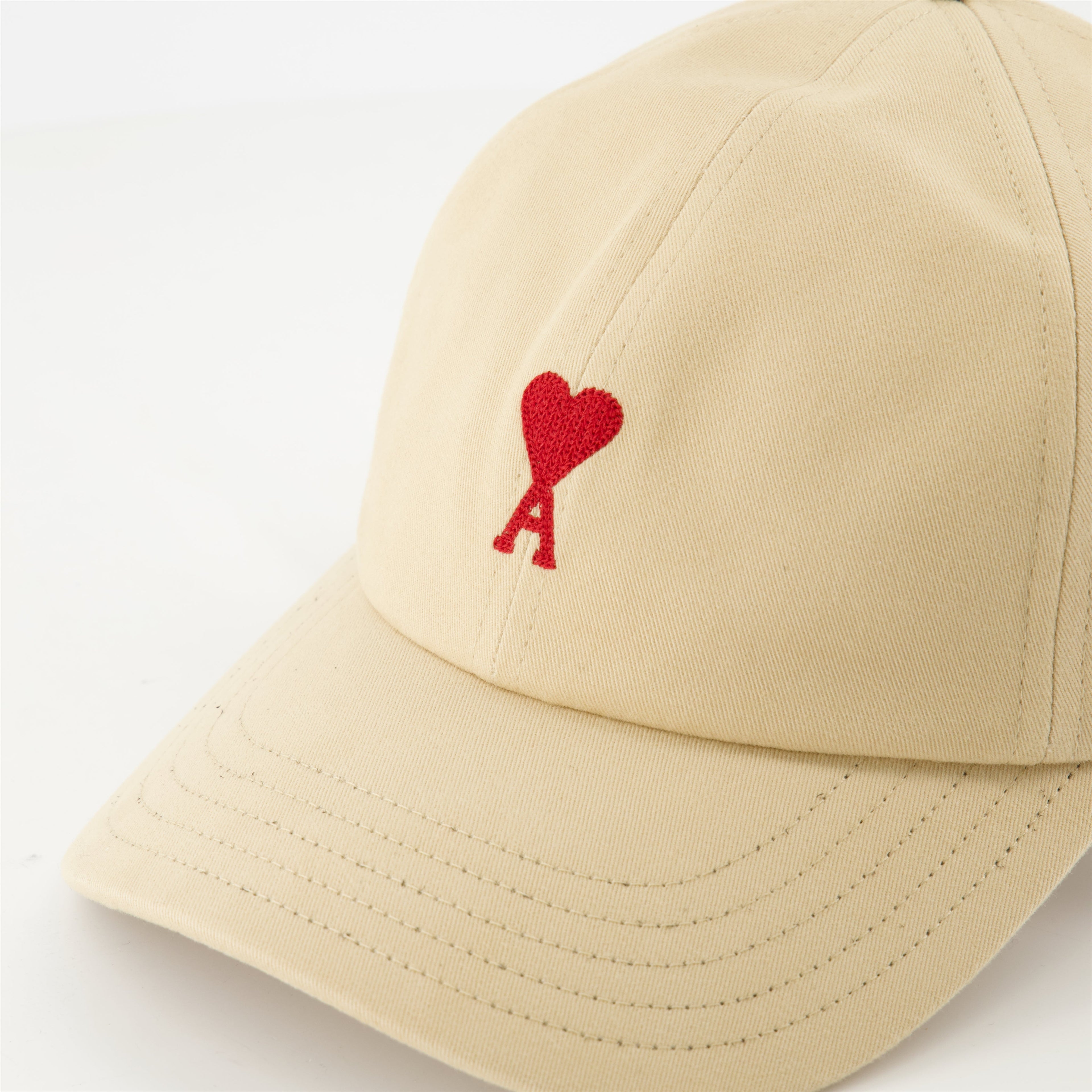 AMI de coeur cap, beige cap, unisex accessories, designer caps, casual wear