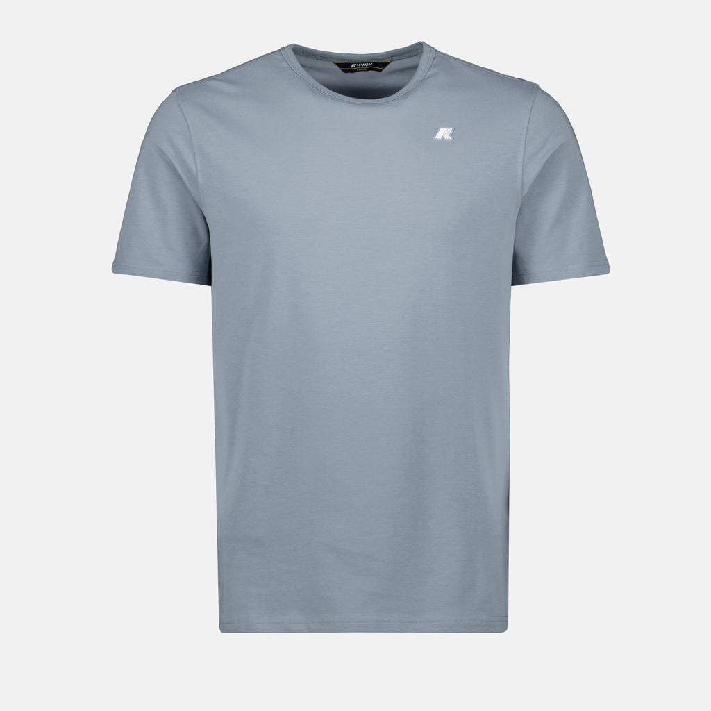 K-Way T-shirt, Adam Light grey T-shirt, cotton jersey apparel, crew neck T-shirt, stylish casual wear