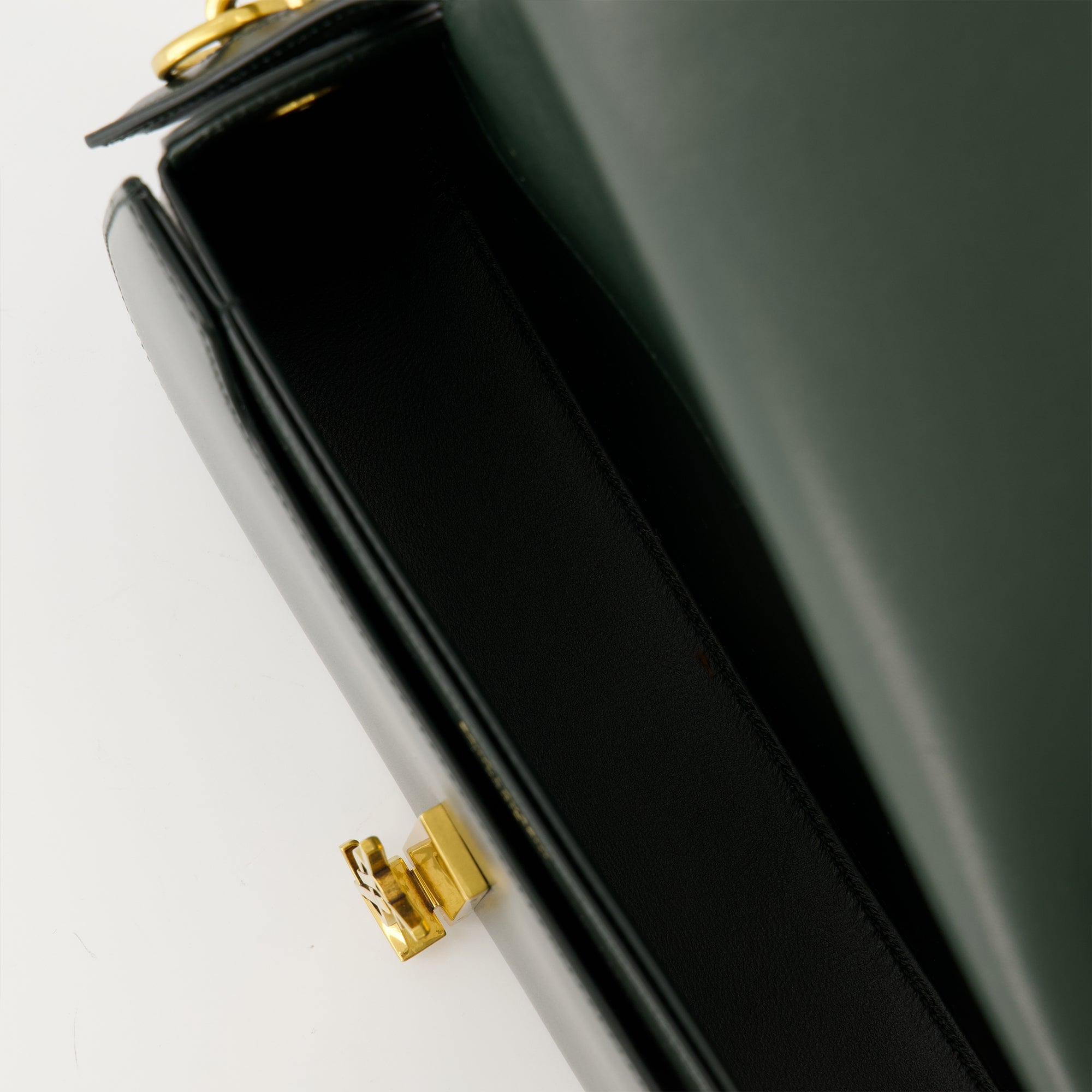 Saint Laurent, Voltaire bag, dark green bag, calf leather bag, luxury accessories