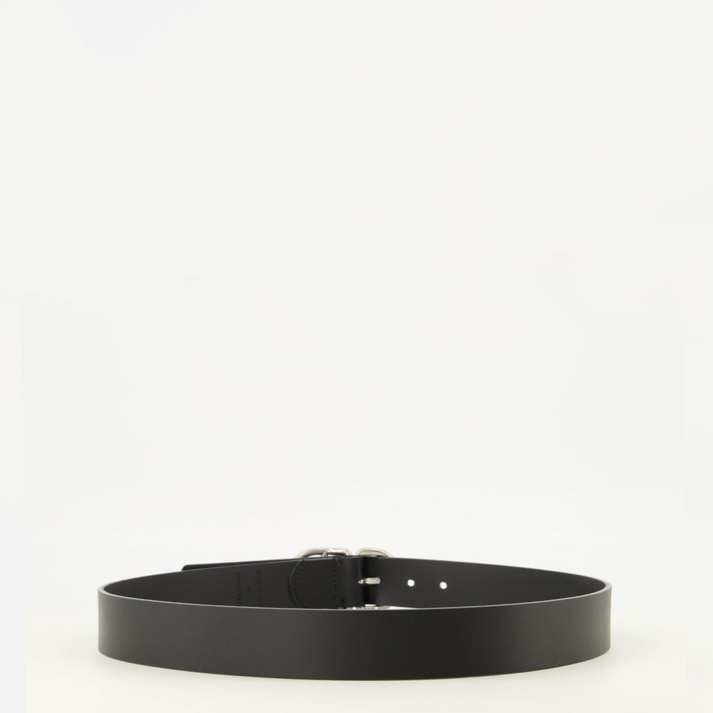 Black Leather CD Belt