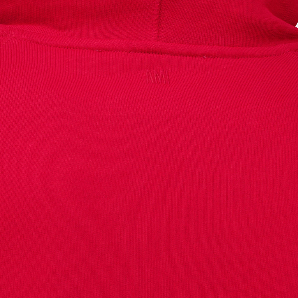 Sweat à capuche rouge brodé